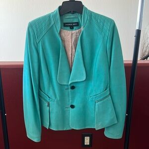 Andrew Marc size Med Aqua suede jacket. New no tags